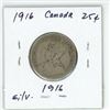 Image 2 : 1916 canada 25 cent silver