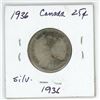 Image 2 : 1936 canada silver 25 cent- VG