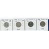 Image 2 : Lot of 4 Canada Silver 25¢:  1956-58, 1962