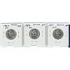 Image 2 : Lot of 3 Canada Silver 25¢:  1967 (x3)