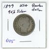 Image 1 : 1899 USA Silver Quarter Dollar