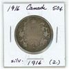 Image 2 : 1916 Canada Silver 50¢ (2.)