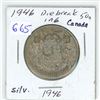 Image 1 : 1946 Canada Silver 50¢, diebreak in '6'