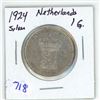 Image 1 : 1924 Netherlands Silver 1 Gulden