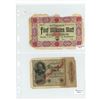 Image 1 : Lot of 2 Germany banknotes:  1923 Five Million Mark & 1922 One Million Mark