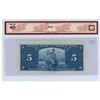 Image 2 : 1937 Bank of Canada $5, Gordon/Towers, BCS Extra Fine 40, (#O/C 8932211)