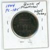Image 2 : 1844 Bank of Montreal Half Penny Token PC-1B5