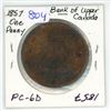 Image 1 : 1857 Bank of Upper Canada One Penny Token PC-6D