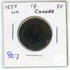 Image 1 : 1859 N9 canada large cent-VF