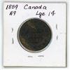 Image 2 : 1859 N9 canada large cent-VF