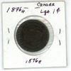 Image 2 : 1876 H canada VF large cent