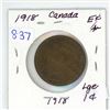 Image 2 : 1918 canada large cent