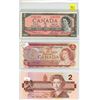 Image 1 : 1954, 1974, 1986 Canada $2.00 two dollar bills