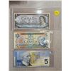 Image 1 : 1954, 1979, 2002 Canada $5 five dollar bills