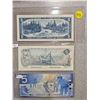 Image 2 : 1954, 1979, 2002 Canada $5 five dollar bills