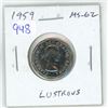 Image 1 : 1959 Canadian 5 Cents. MS-62. Lustrous.