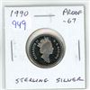 Image 1 : 1990 Canadian 5 Cents. Sterling Silver. Proof with Ultra Heavy Cameo. Nice.