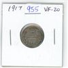Image 1 : 1917 Canadian Silver 10 Cents. World War I issue. VF-20.