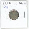 Image 1 : 1928 Canadian Silver 10 Cents. VF-20.