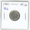 Image 1 : 1941 Canadian Silver 10 Cents. World War II issue. VF-30.