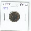 Image 1 : 1942 Canadian Silver 10 Cents. World War II issue. EF-40. Nicely Toned.