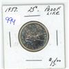 Image 1 : 1957 Canadian Silver 25 Cents. From a Proof Like Set. PL-65.