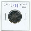 Image 1 : 2012 Canadian 25 Cents. Proof Like.
