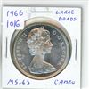 Image 1 : 1966 Large Beads Canadian Silver Dollar. MS-63 with Cameo.