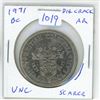 Image 1 : 1971 BC Centennial Nickel Dollar. There is a Die Crack at AR in DOLLAR. Uncirculated. Scarce.