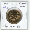 Image 1 : 1997 Flying Loon Dollar. Commemorates the 10th Anniversary of the first Loonie. Specimen-66.
