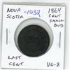 Image 1 : Nova Scotia. 1864 Cent with Small Bud. The last Large Cent issued by the Colony before it joined Can