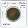 Image 1 : Newfoundland. 1920c Large Cent. Also minted in Ottawa. EF-40.