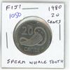 Image 1 : FIJI. 1980 Cents. Depicts a Sperm Whale tooth. EF.