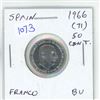 Image 1 : Spain. 1966 (71) 50 Cents. General Franco. BU.
