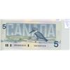 Image 1 : 1986 $5 Replacement. Crow-Bouey signatures. ENX Replacement Prefix. Blue Back Position Number. BC-56