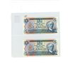 Image 2 : Lot of 2 Consecutive Serial Number 1979 $5 notes. Crow-Bouey signatures. 305 Prefix. Serial Numbers 
