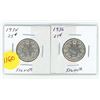 Image 1 : ( 1934 and 1936)-both silver