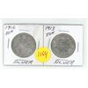 Image 1 : 1912 and 1913-both silver