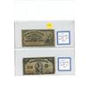 Image 1 : 1900 and 1923- shinplasters or paper 25 cent bills
