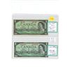 Image 1 : 2- 1967 $1.00 bills- 1 1867-1967 and 1- regular serial number- both like new