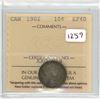 Image 1 : 1902 Canadian 10 cents ICCS graded EF-40