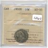 Image 1 : 1902H Canadian 10 cents ICCS graded AU-55