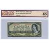 Image 1 : 1954 Bank of Canada twenty dollars Beattie/Coyne D/E6371082 BCS graded EF-45