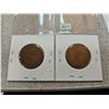 Image 2 : Lot of 2 Canada large pennies 1¢ 1918 & 1920