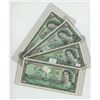 Image 1 : 4 - 1954 Canadian consecutive 1 dollar bills - Lawson/Bouey - A/I 5380905-08