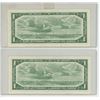Image 3 : 4 - 1954 Canadian consecutive 1 dollar bills - Lawson/Bouey - A/I 5380905-08