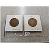 Image 1 : Lot of 2 Canada large pennies 1¢ 1913 & 1916