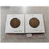Image 1 : Lot of 2 Canada large pennies 1¢ 1918 & 1919