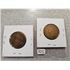 Image 2 : Lot of 2 Canada large pennies 1¢ 1911 & 1912