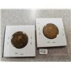 Image 2 : Lot of 2 Canada large pennies 1¢ 1916 & 1917